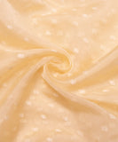 Light Yellow Dobby Plain Organza Fabric