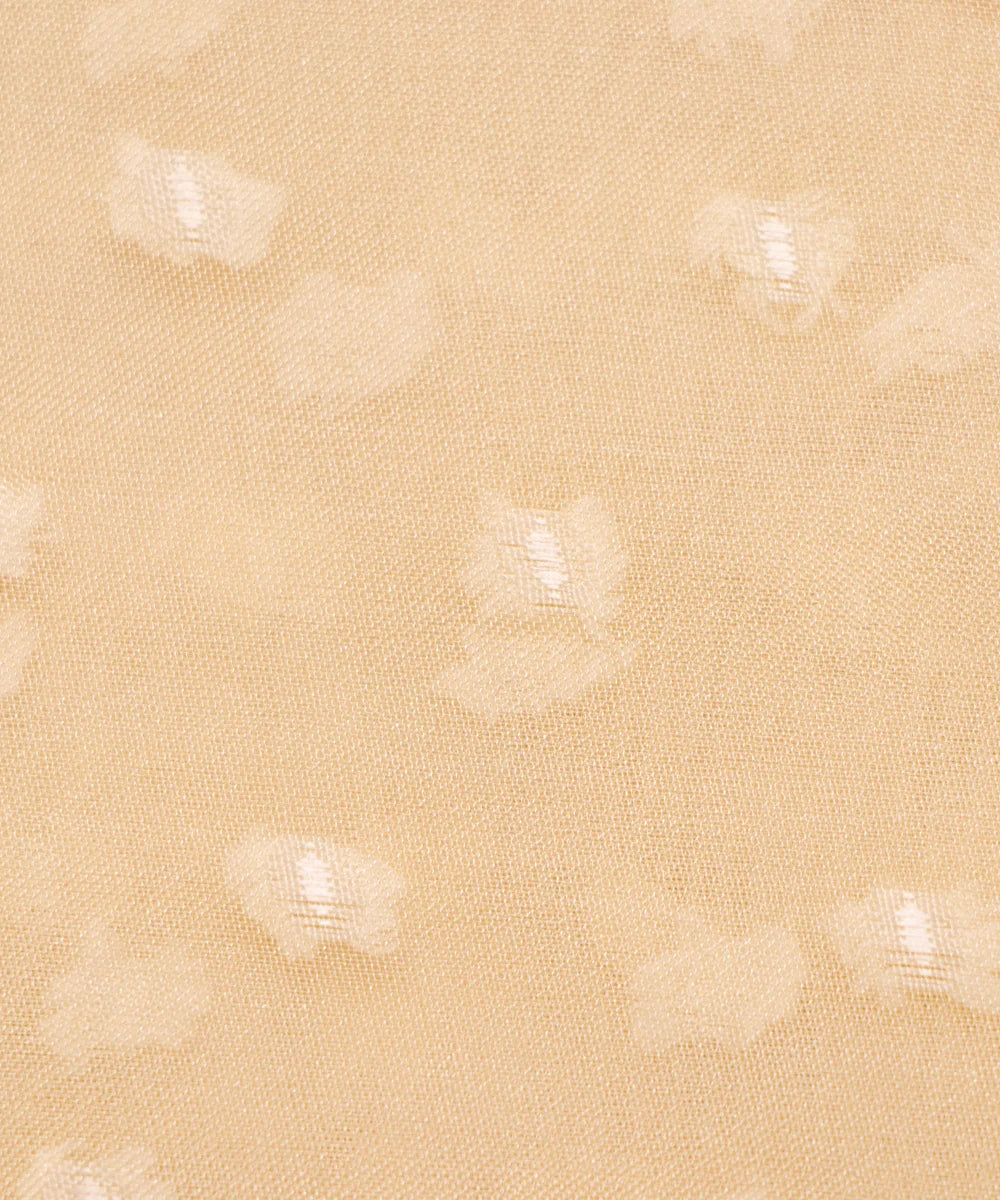 Light Yellow Dobby Plain Organza Fabric