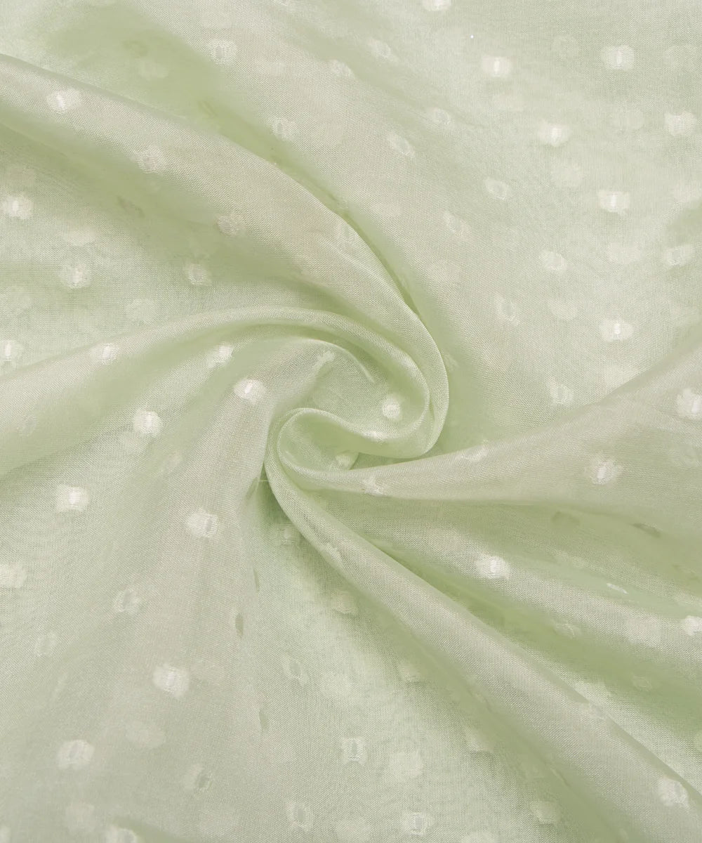 Mint Dobby Plain Organza Fabric