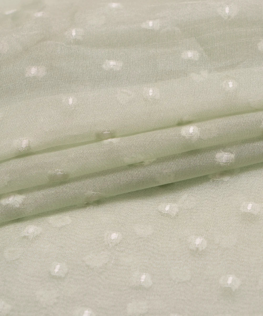 Mint Dobby Plain Organza Fabric
