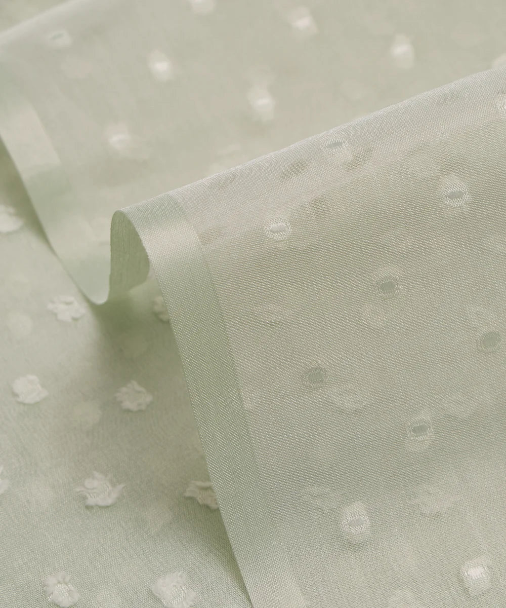Mint Dobby Plain Organza Fabric