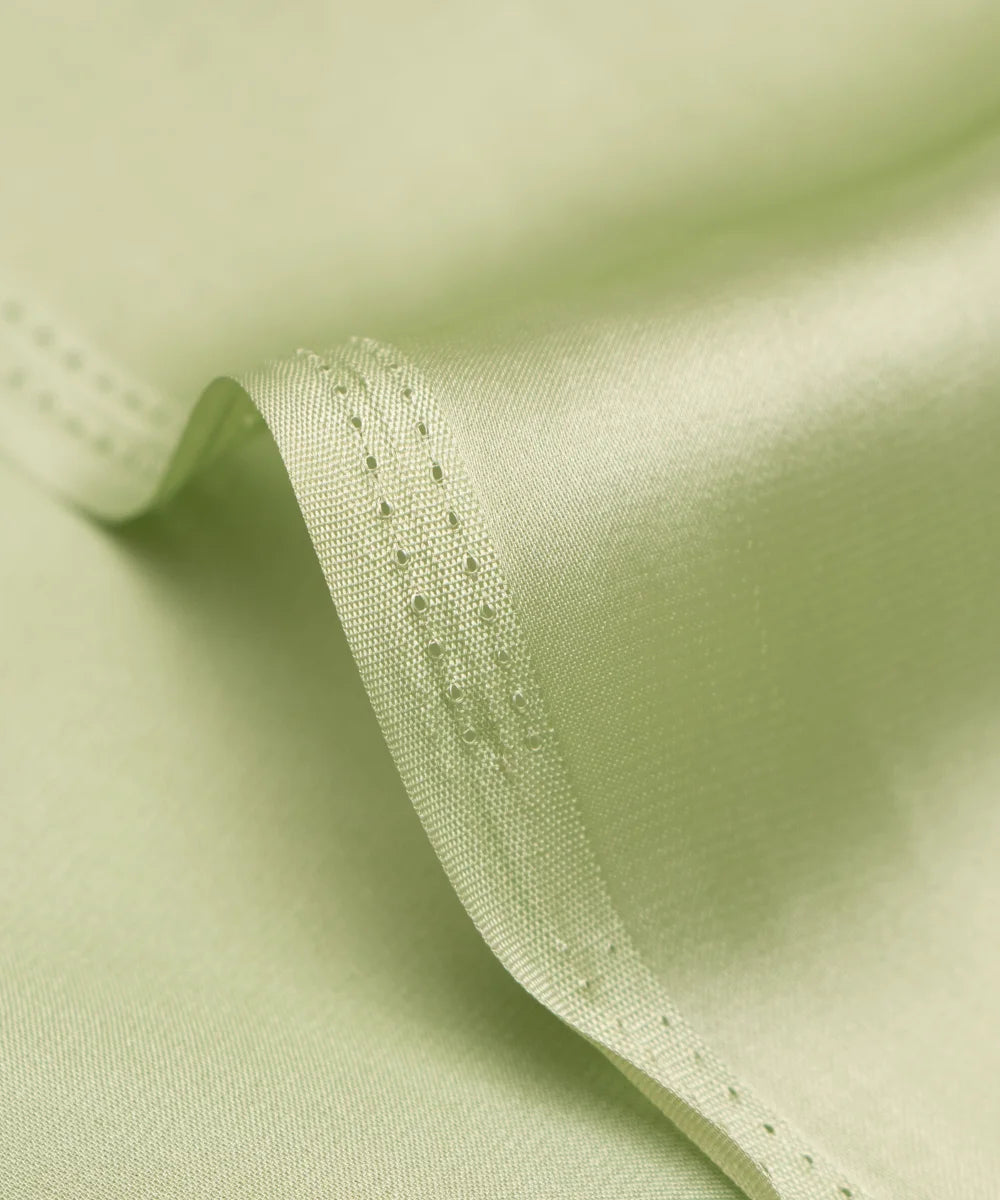 Mint Green Plain Satin Georgette Fabric