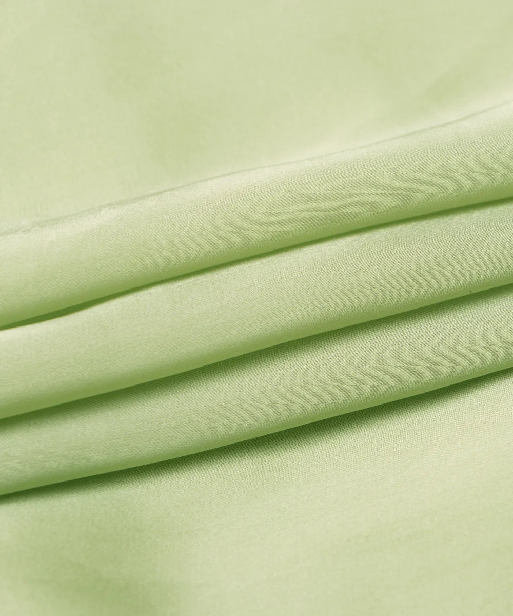 Mint Green Plain Satin Georgette Fabric