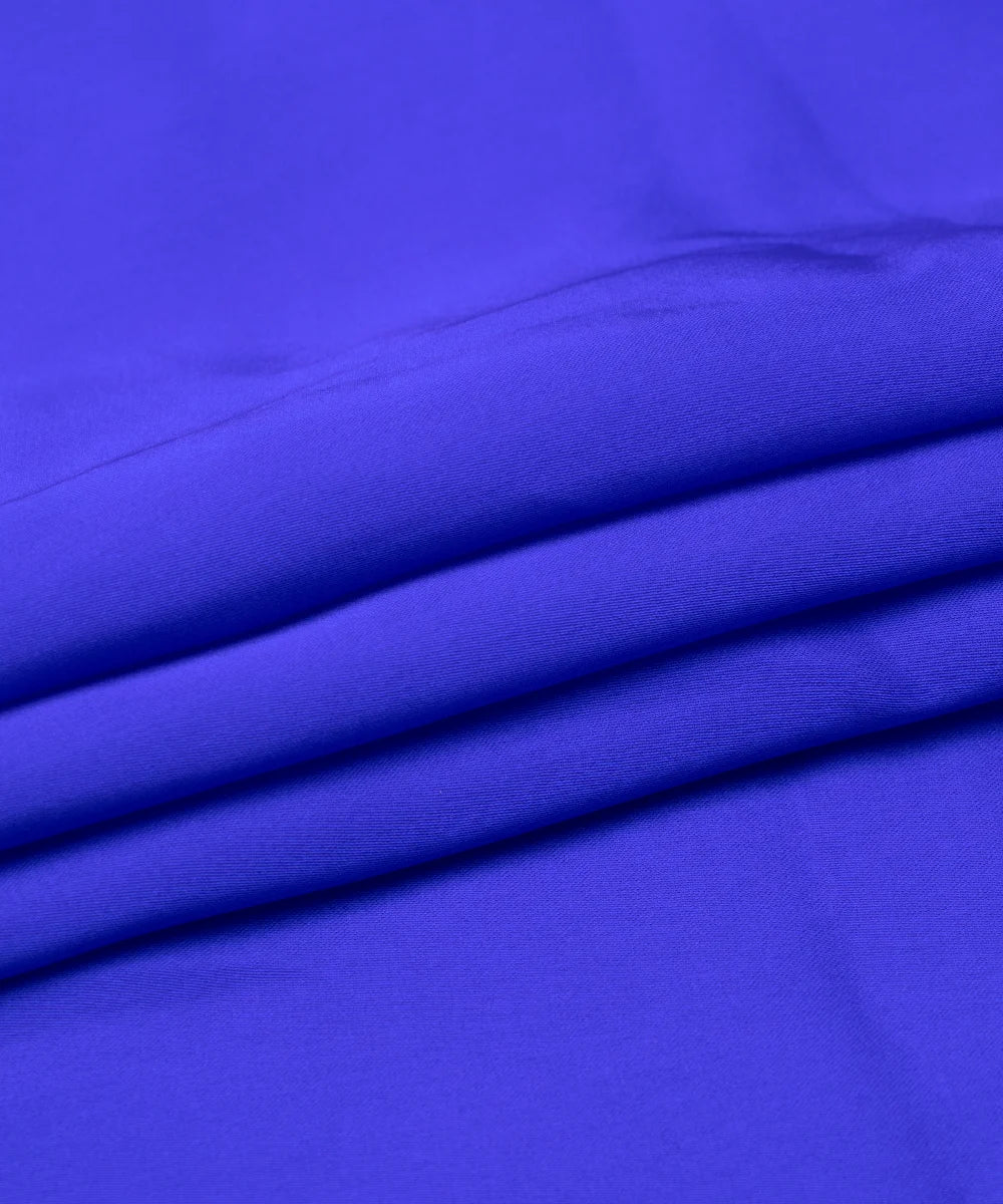 Royal Blue Plain Satin Georgette Fabric