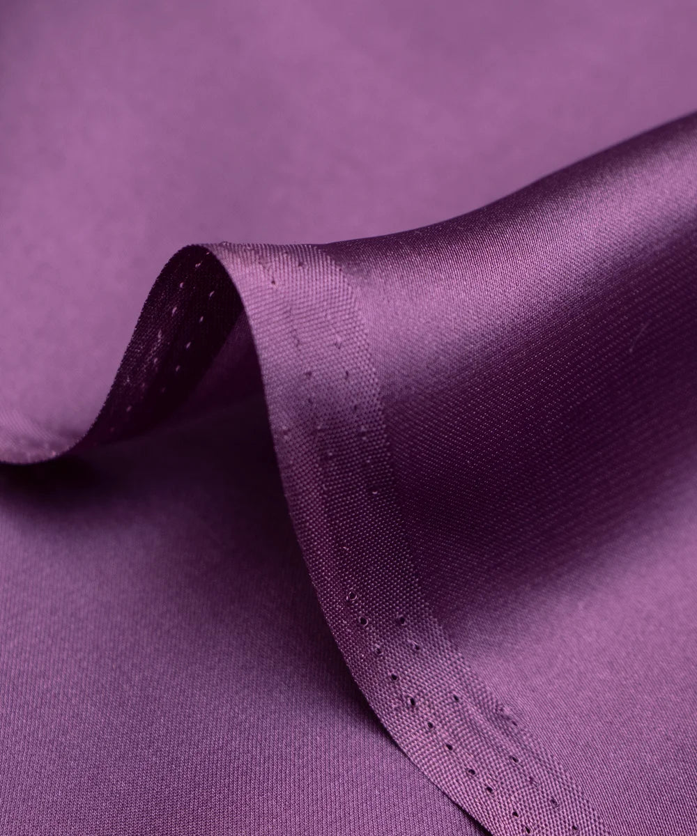 Light Wine Plain Satin Georgette Fabric