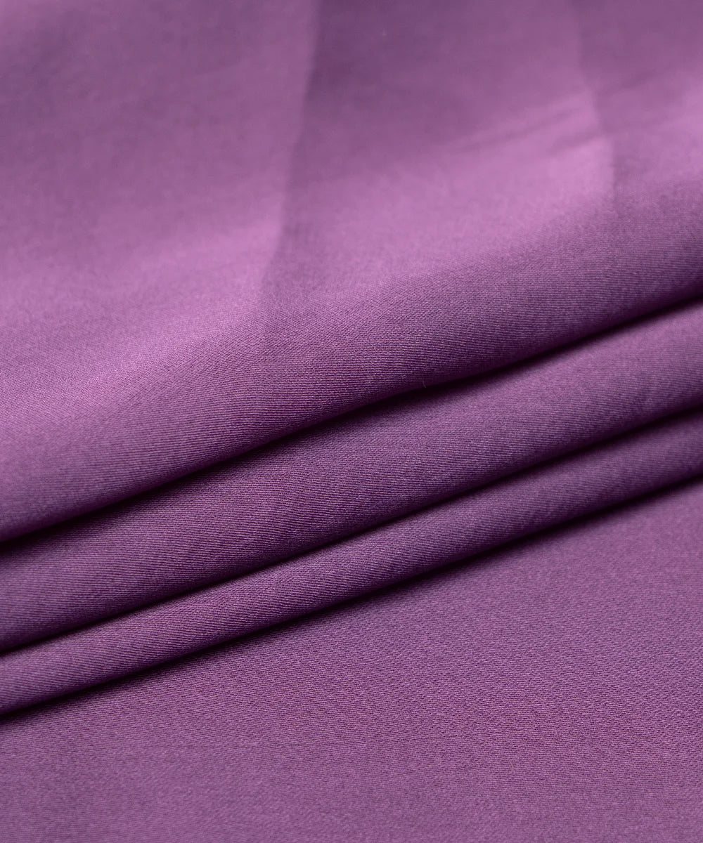 Light Wine Plain Satin Georgette Fabric