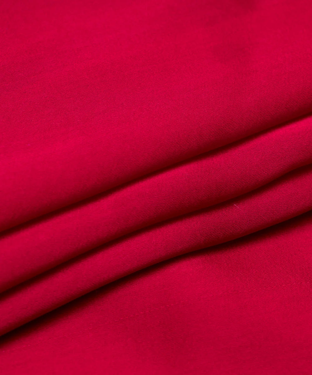 Magenta Plain Satin Georgette Fabric