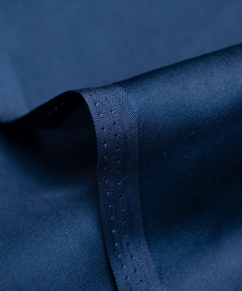 Teal Blue Plain Satin Georgette Fabric