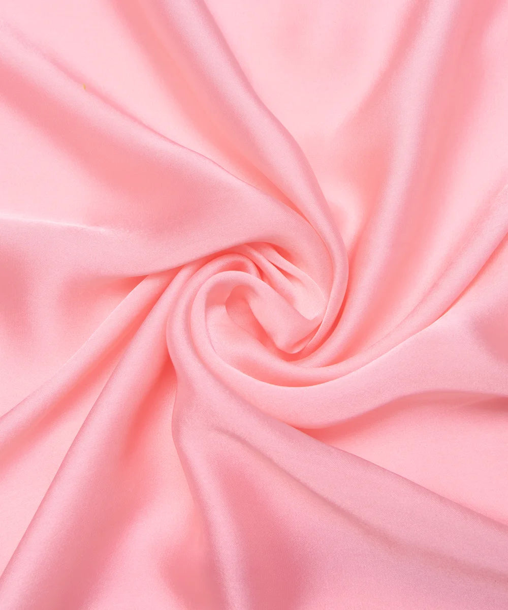 Baby Pink Plain Satin Georgette Fabric