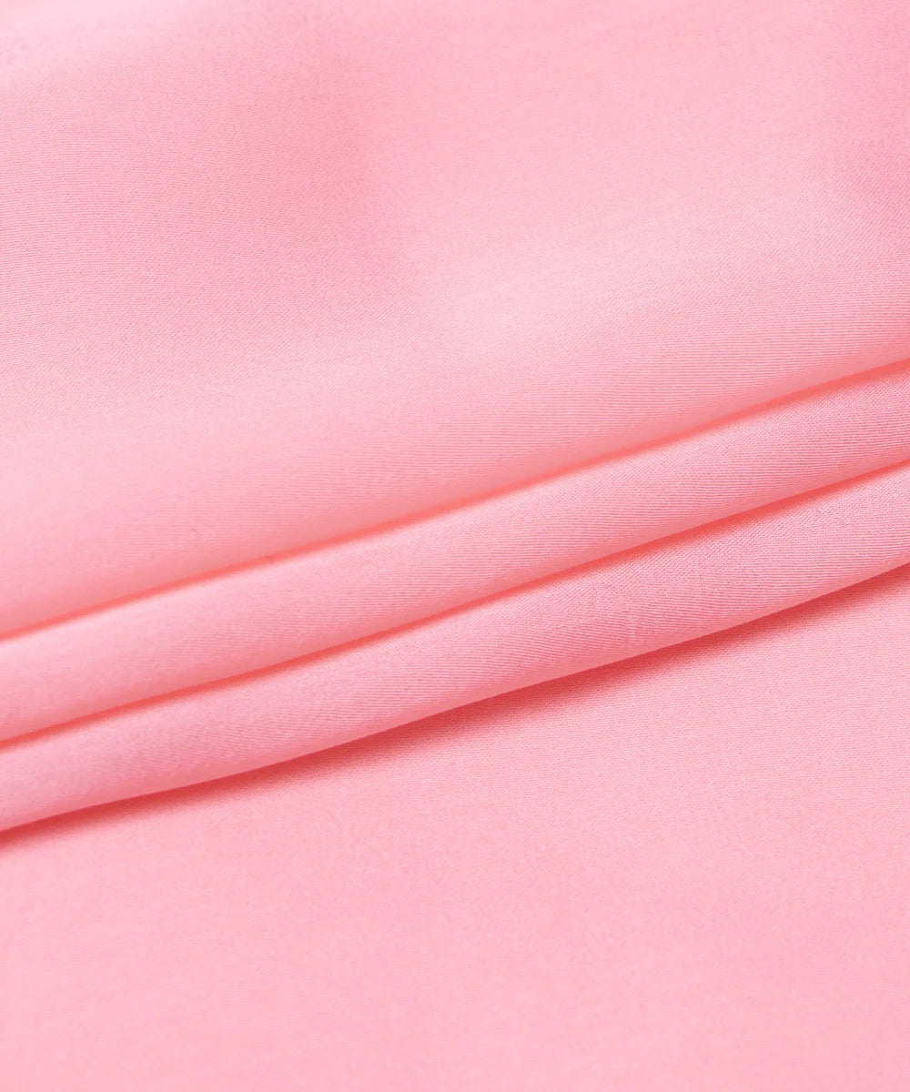 Baby Pink Plain Satin Georgette Fabric