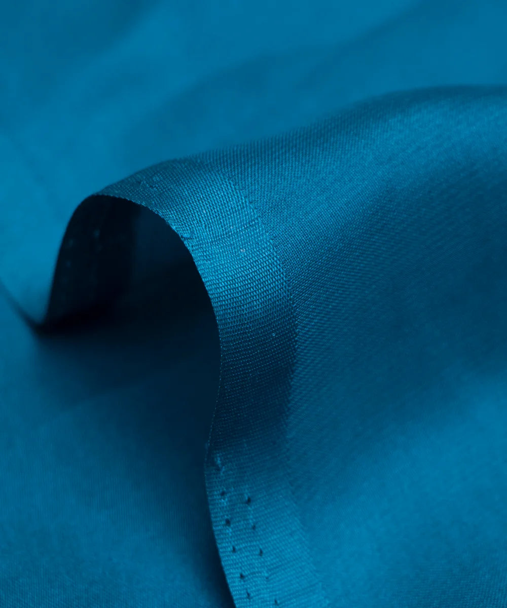 Turquoise Plain Satin Georgette Fabric