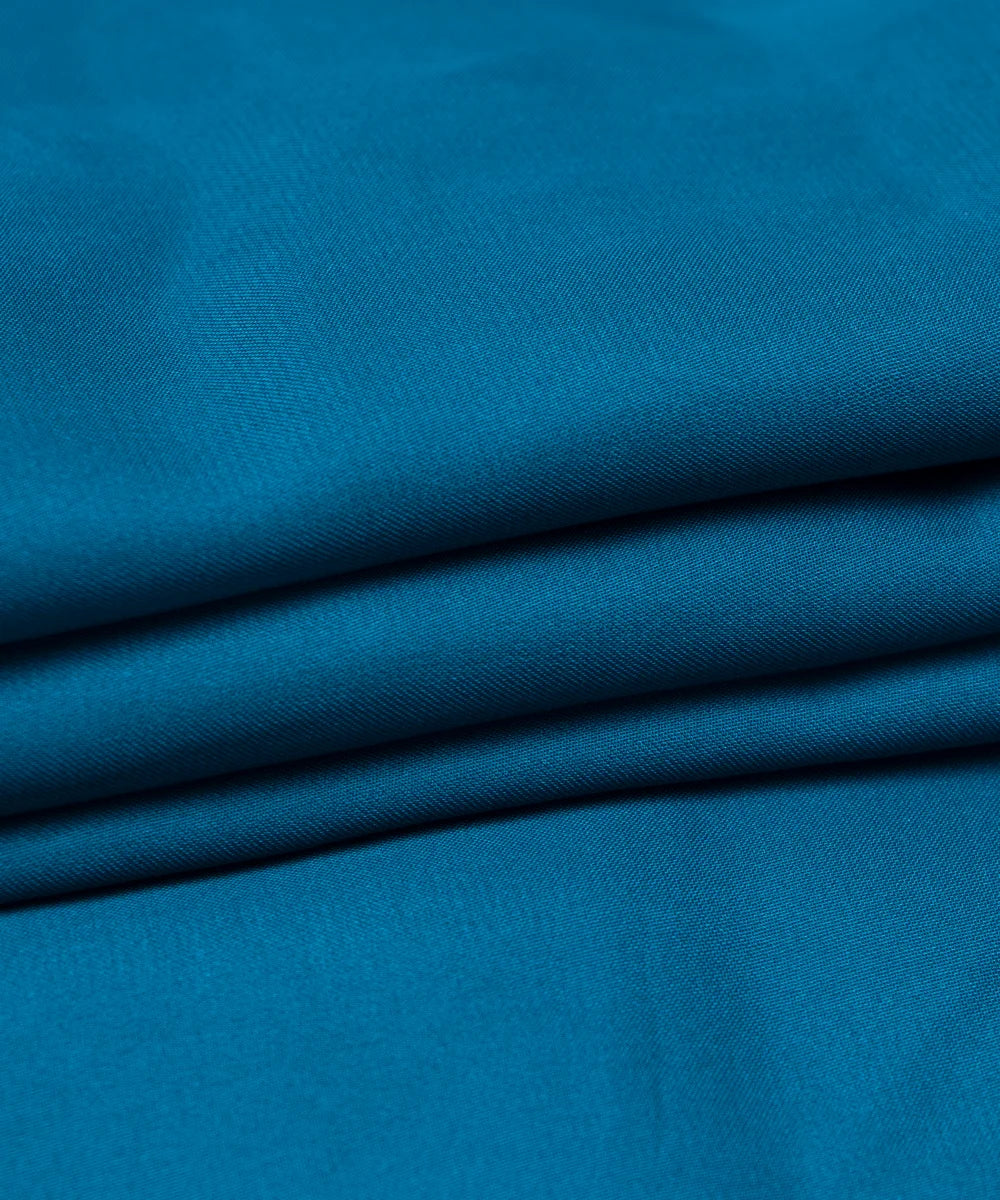 Turquoise Plain Satin Georgette Fabric