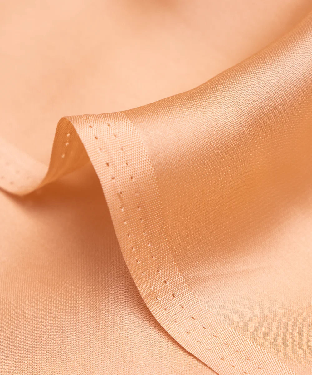 Beige Plain Satin Georgette Fabric