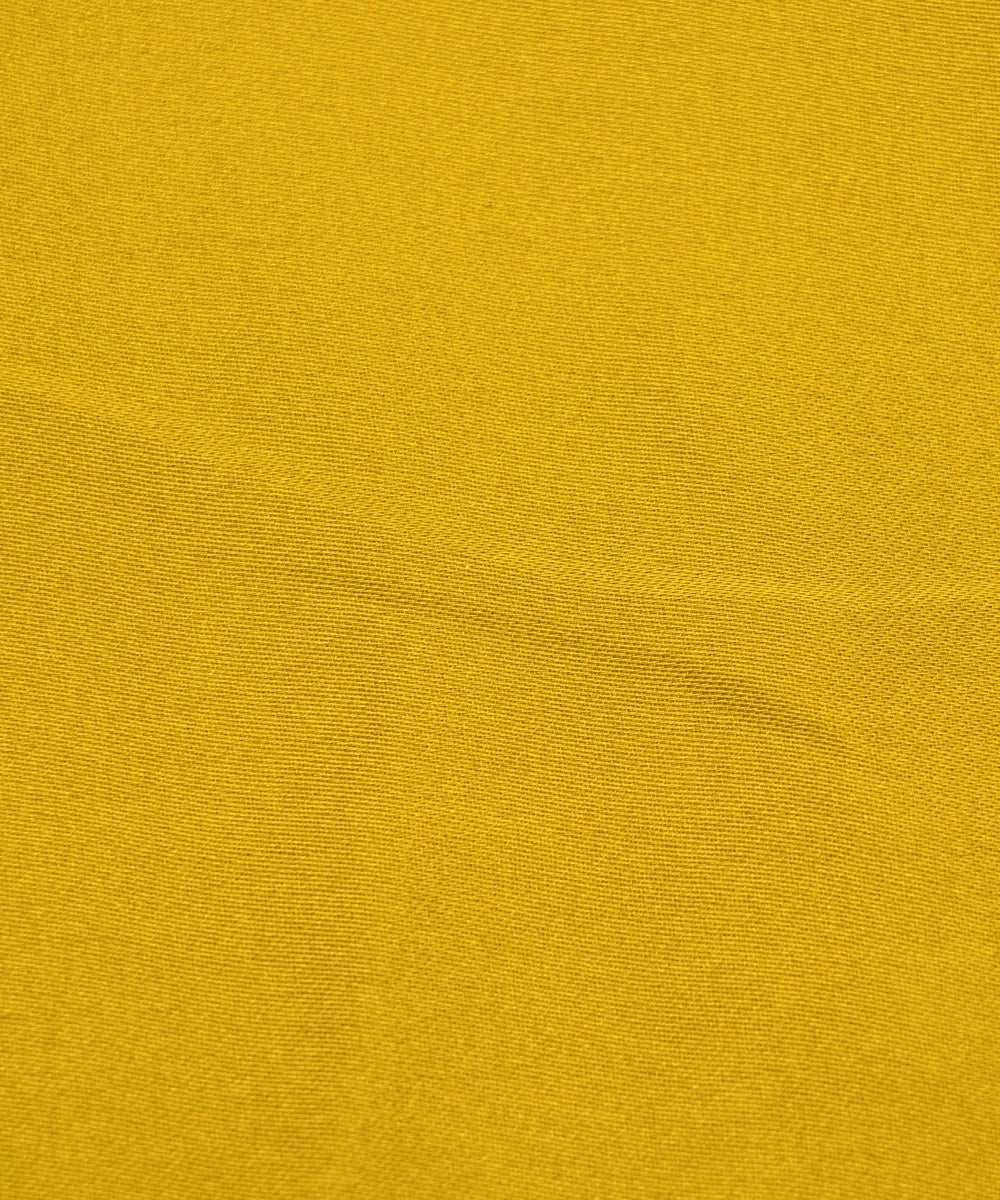 Yellow Golden Plain Satin Georgette Fabric