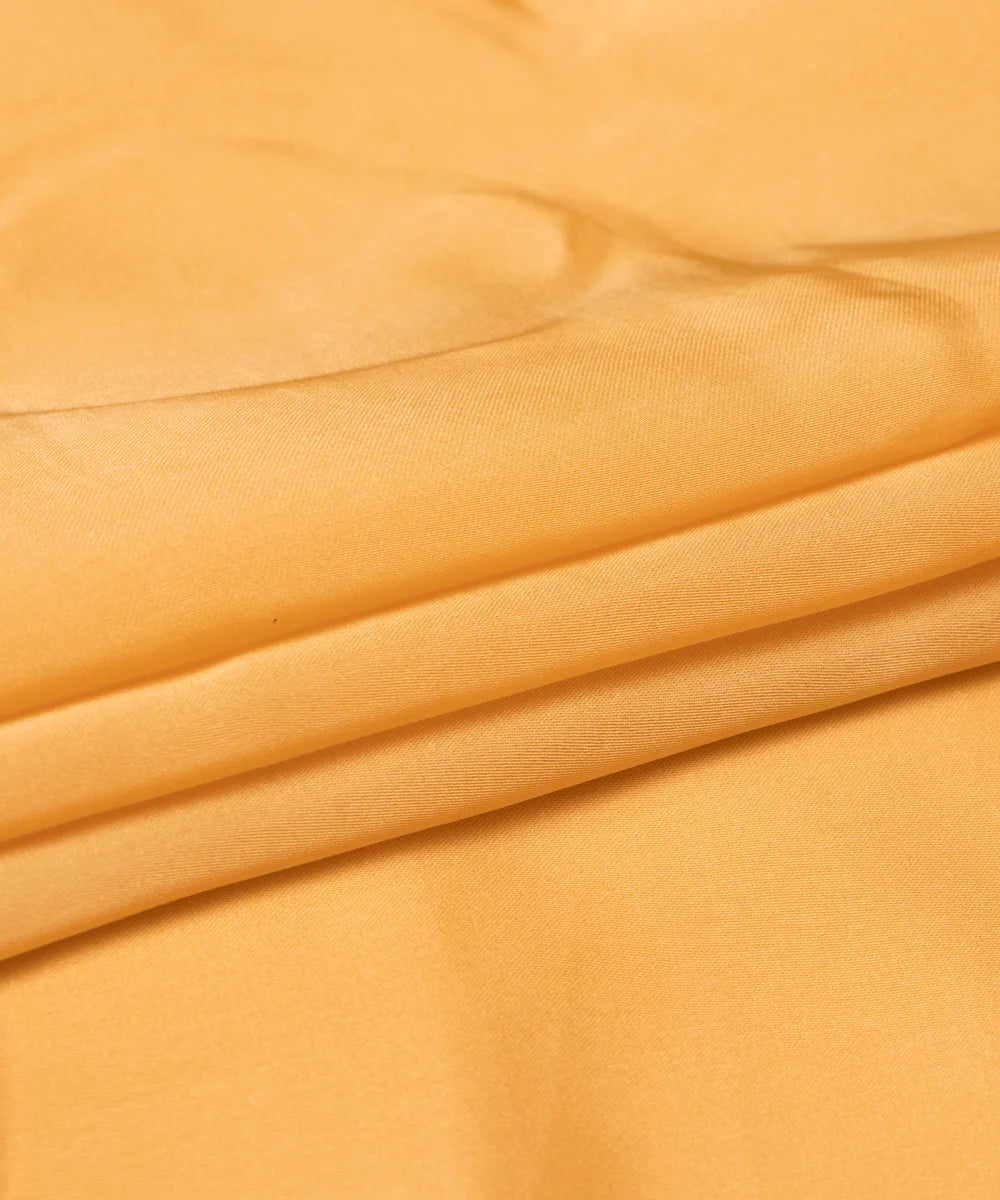 Yellow Plain Satin Georgette Fabric