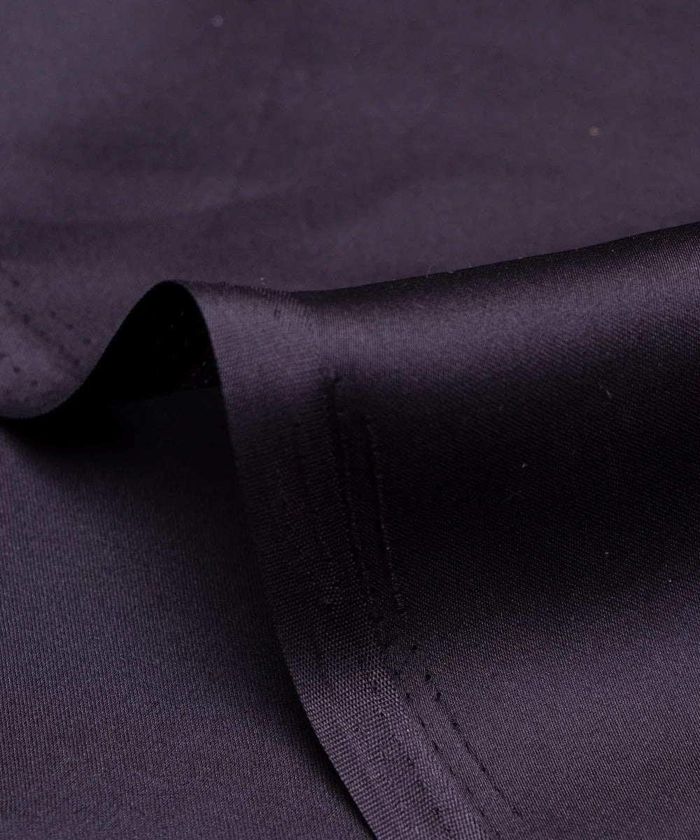 Black Plain Satin Georgette Fabric