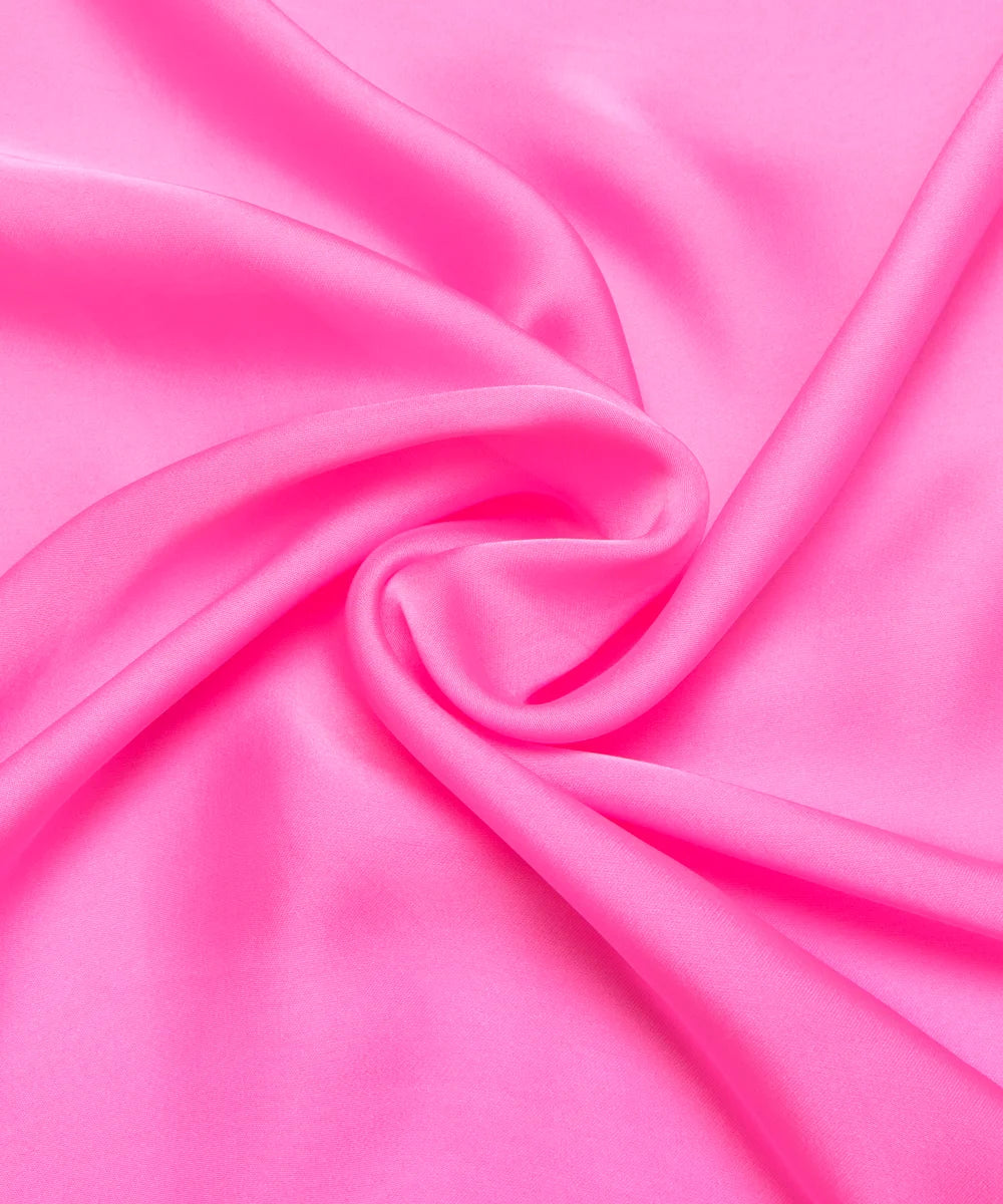 Pink Plain Satin Georgette Fabric