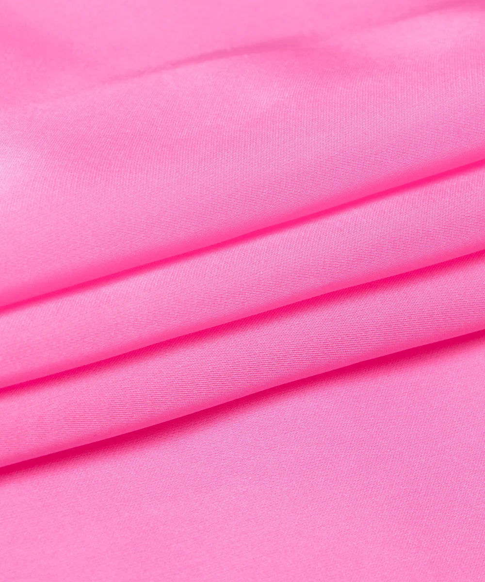 Pink Plain Satin Georgette Fabric