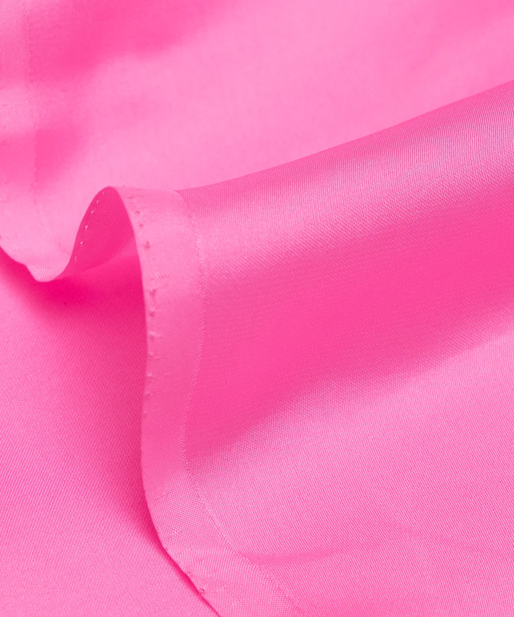 Pink Plain Satin Georgette Fabric