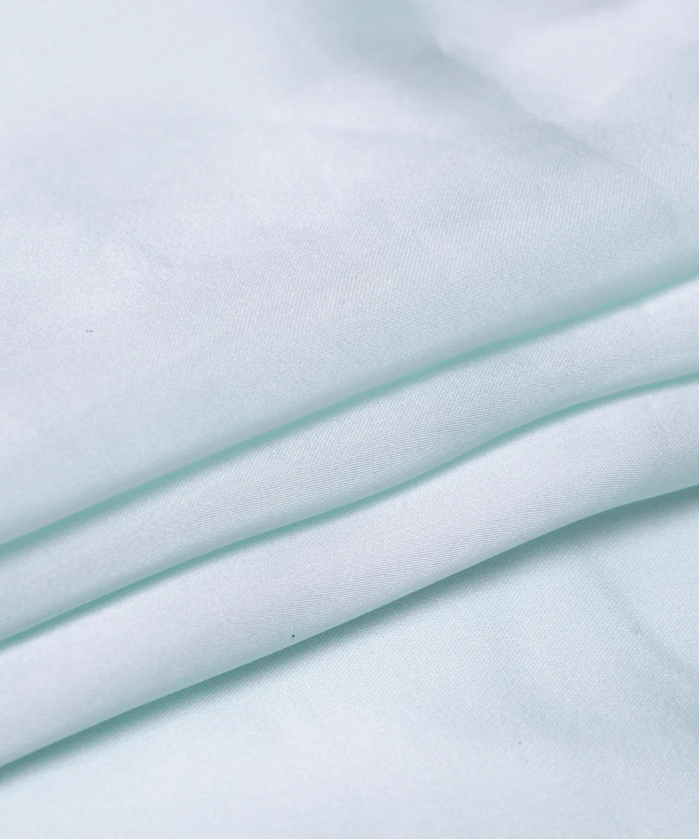 Ivory Plain Satin Georgette Fabric