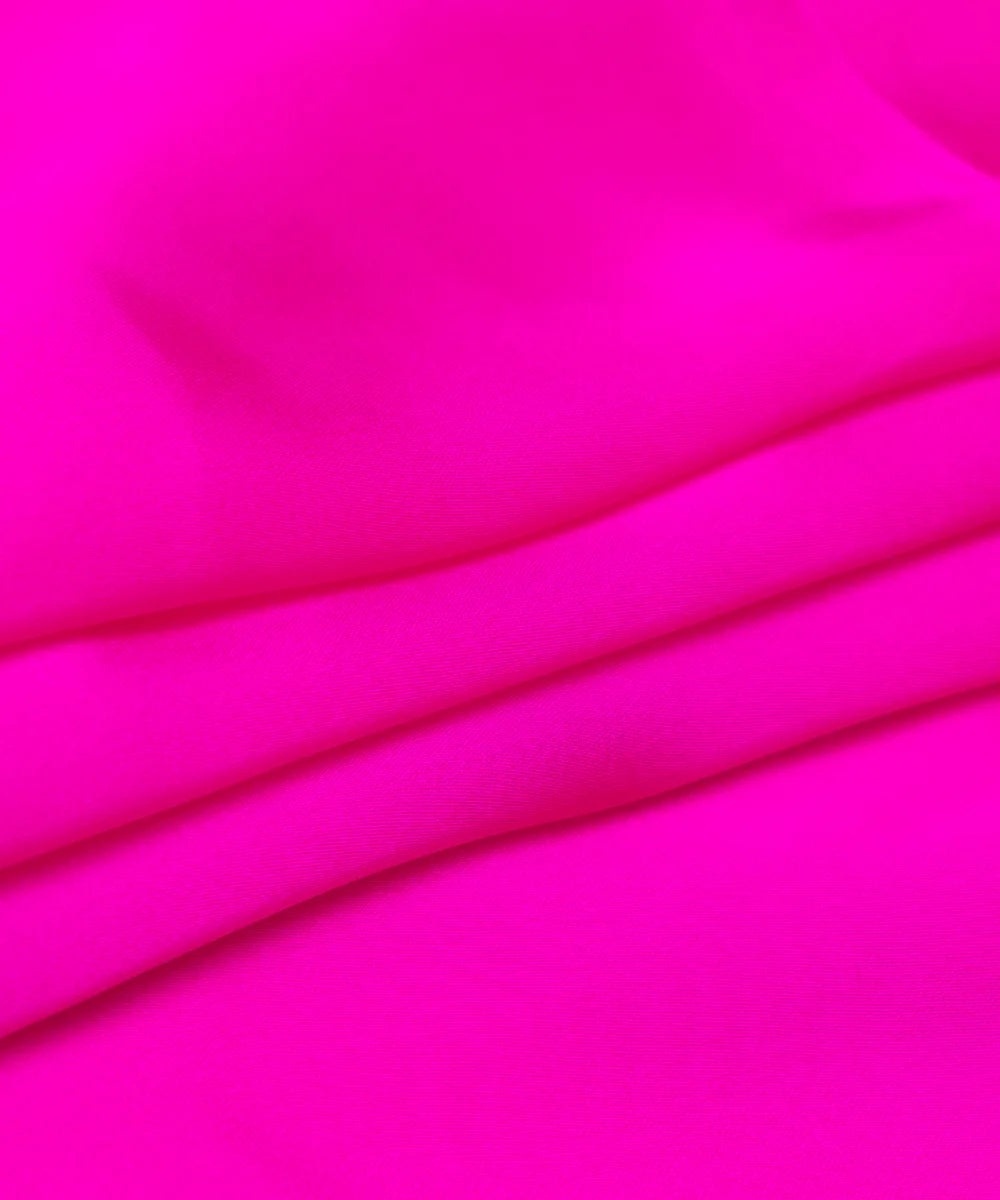 Bright Magenta Plain Satin Georgette Fabric
