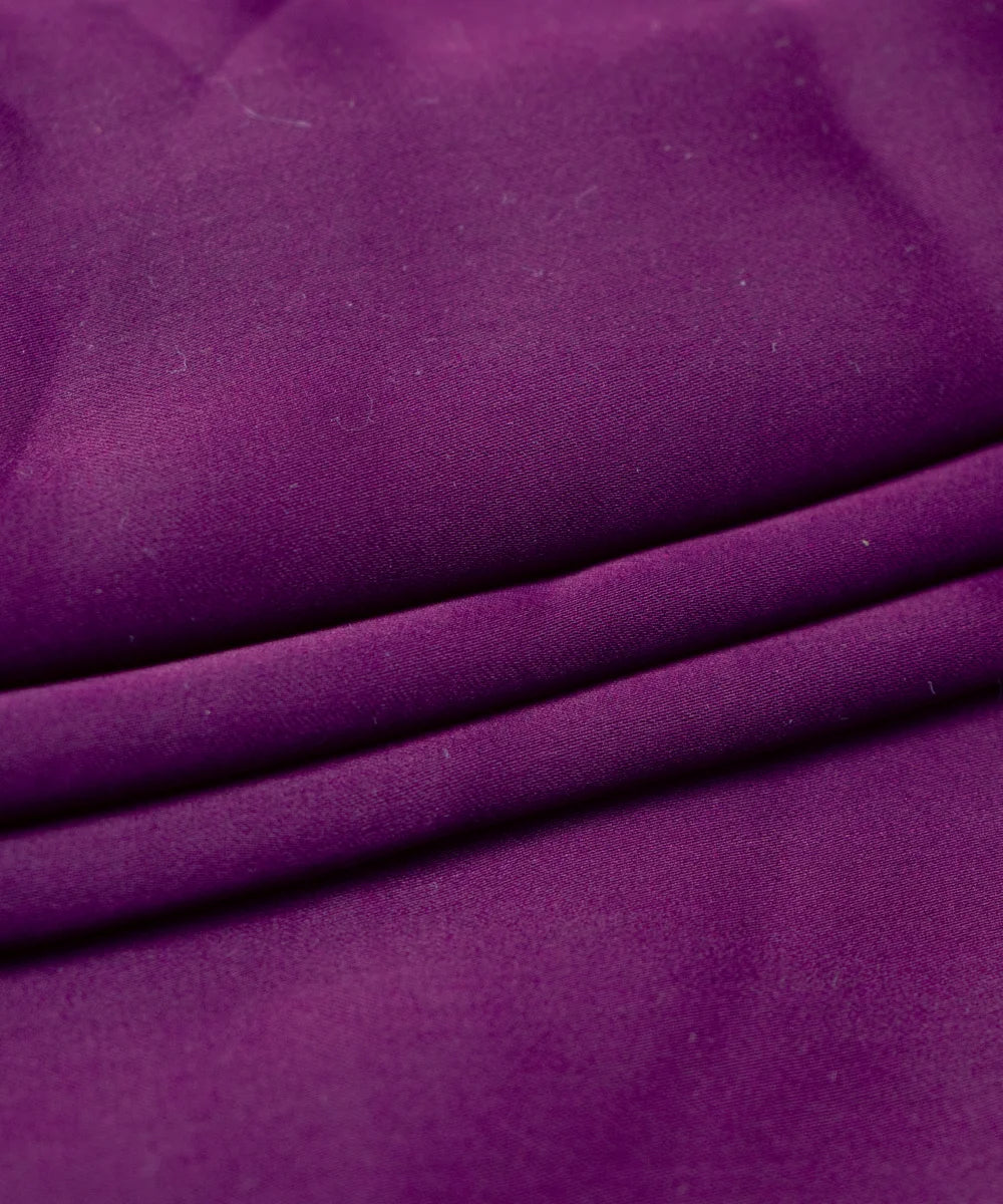 Wine Plain Satin Georgette Fabric