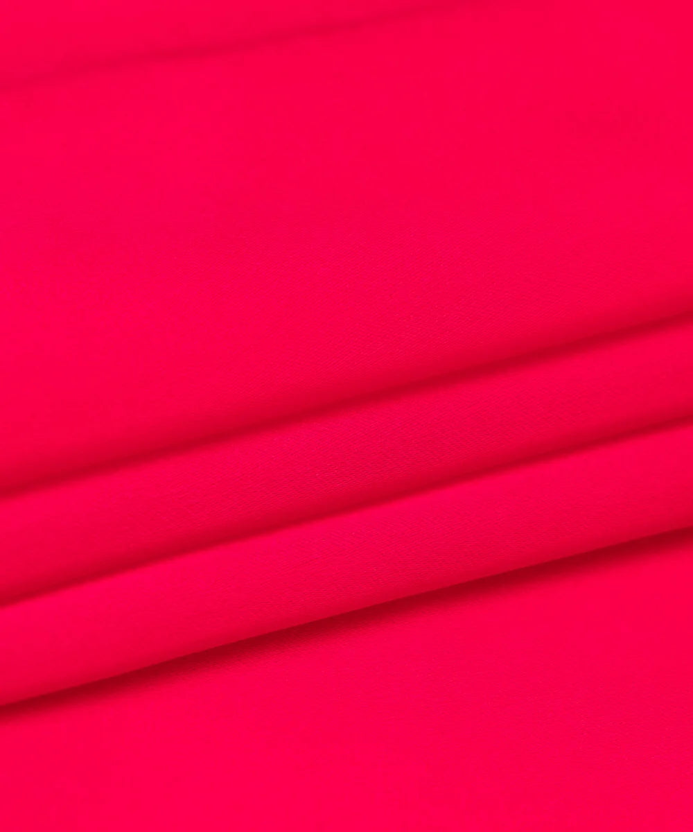 Amaranth Red Plain Satin Georgette Fabric