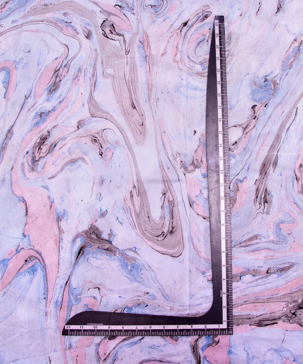 Light Grey Marble Printed Muslin Fabric