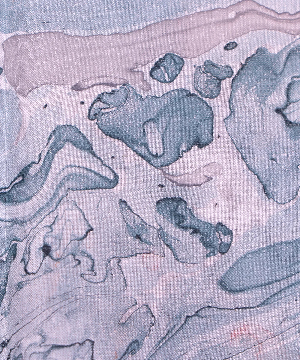 Light Grey Marble Printed Muslin Fabric