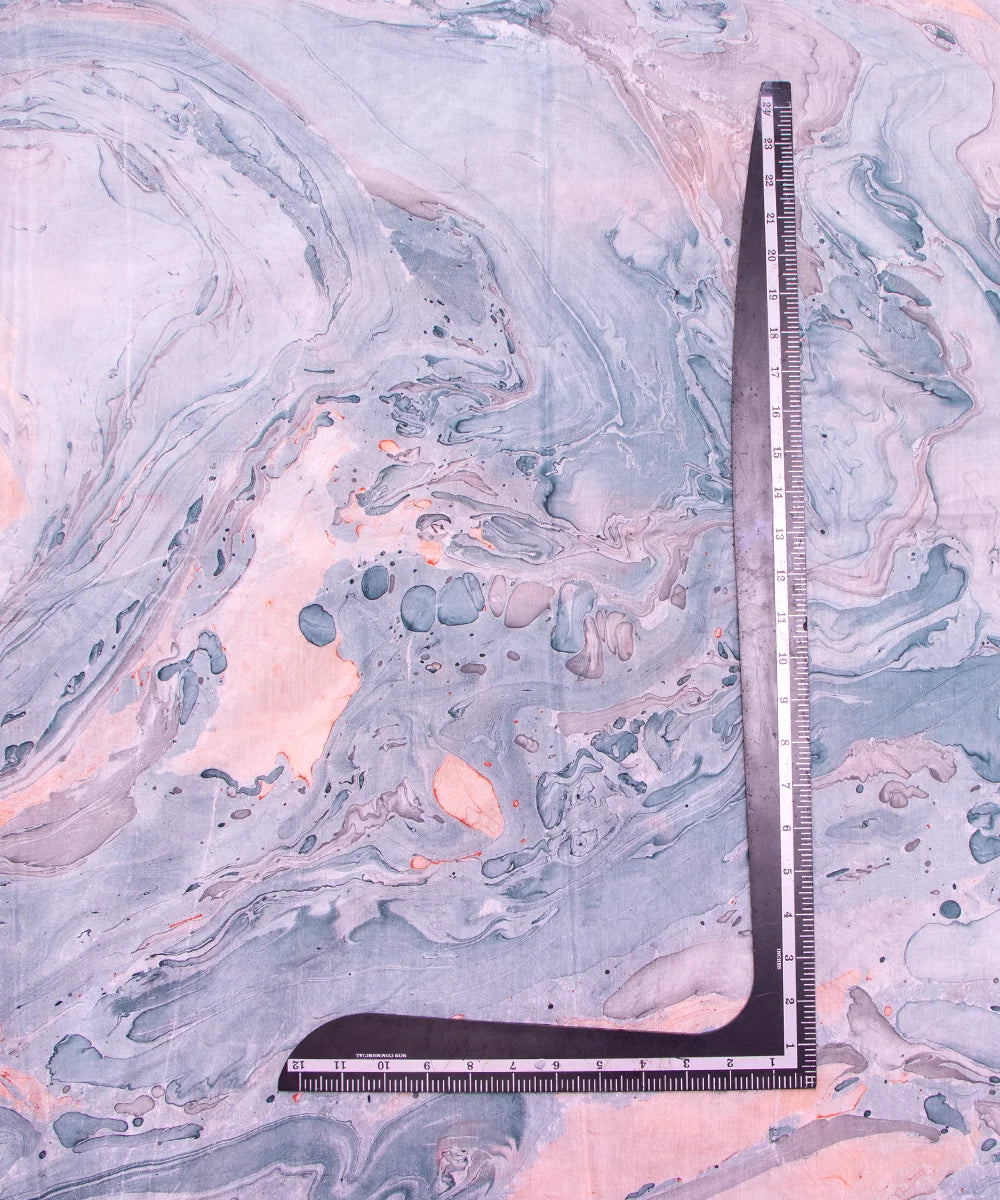 Light Grey Marble Printed Muslin Fabric
