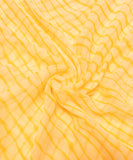 Light Yellow Georgette Lehariya Print Fabric