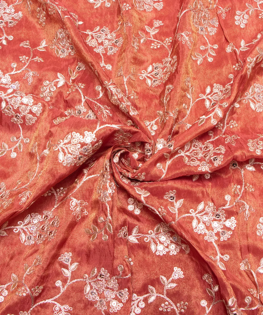 Zari Silk Embroidery Fabric