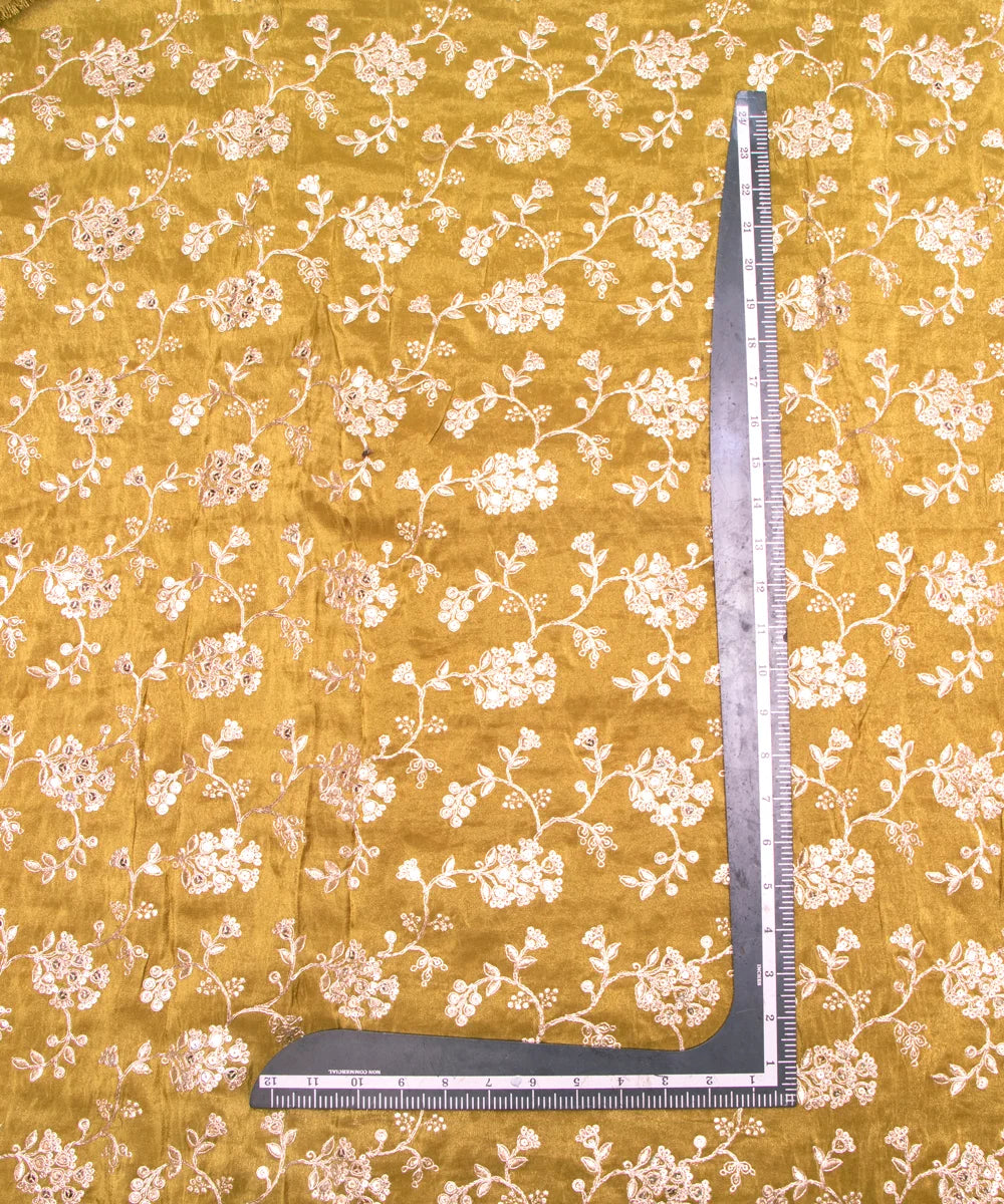 Zari Silk Embroidery Fabric