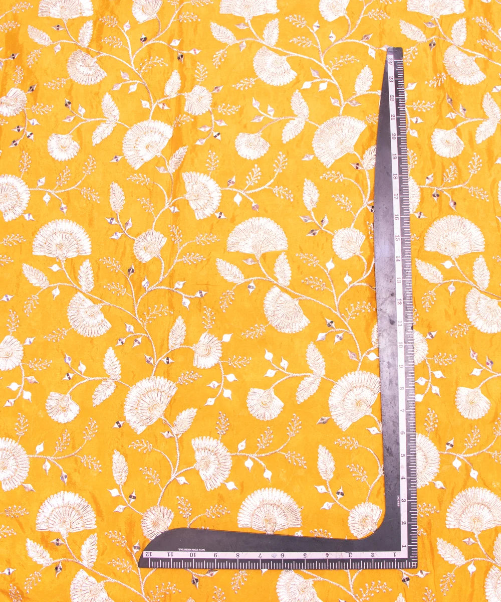 Buy Embroidery Chinon Silk Fabric