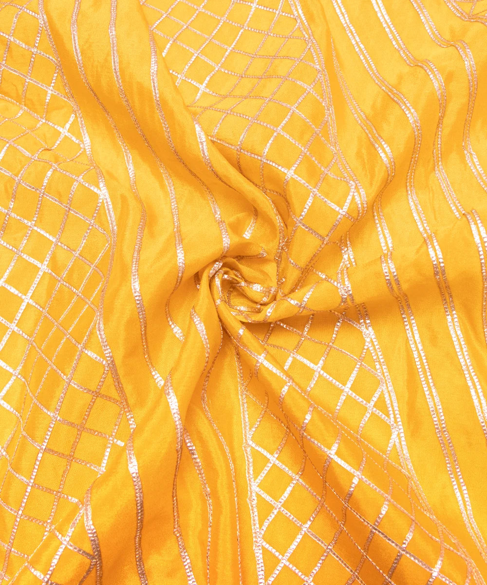 Buy Embroidery Chinon Silk Fabric