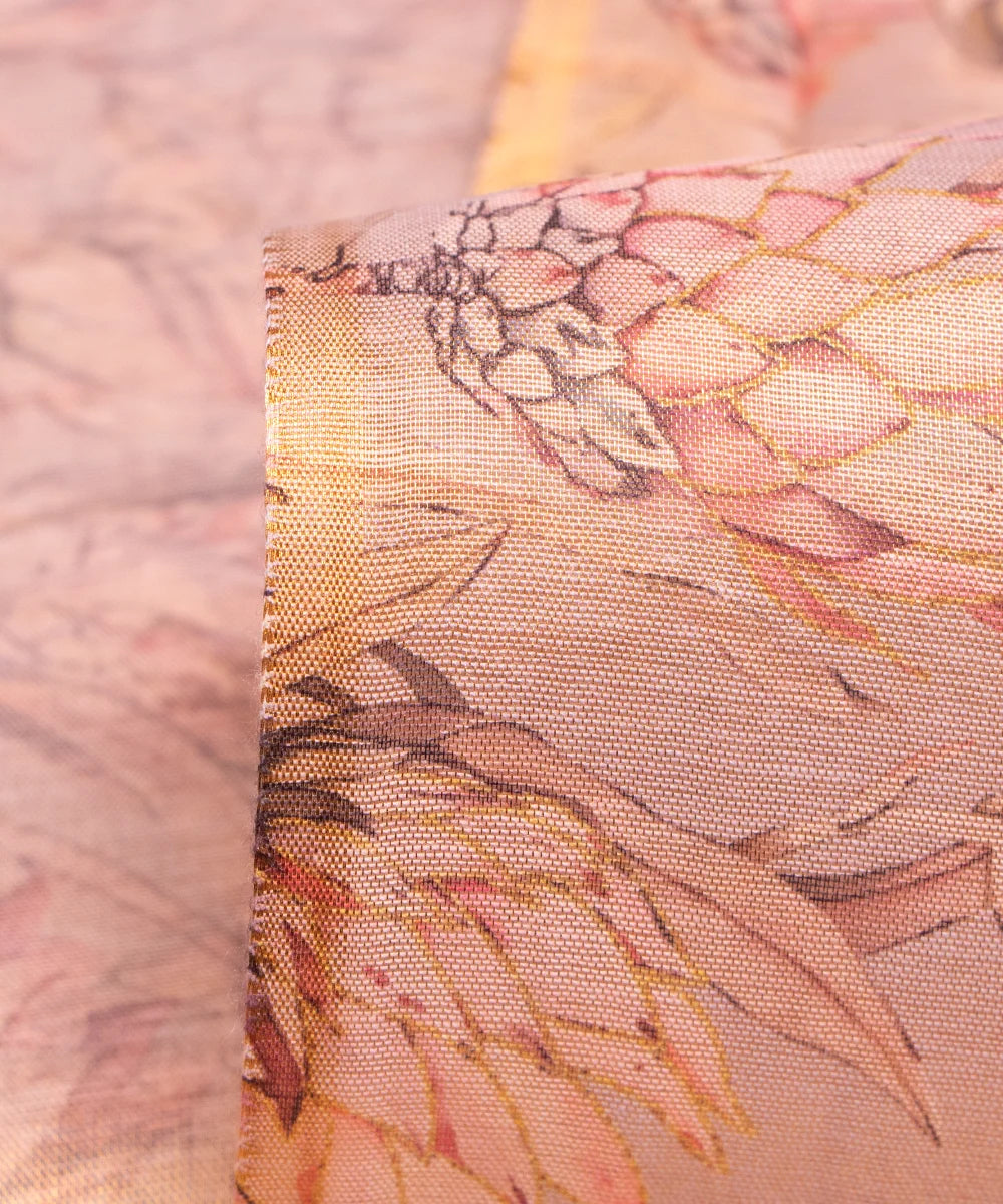 Printed Silk Tissue Fabric
