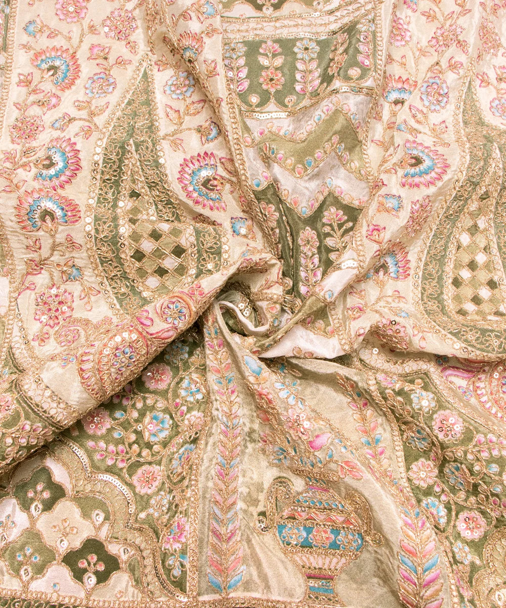 Embroidery Chinon Fabric