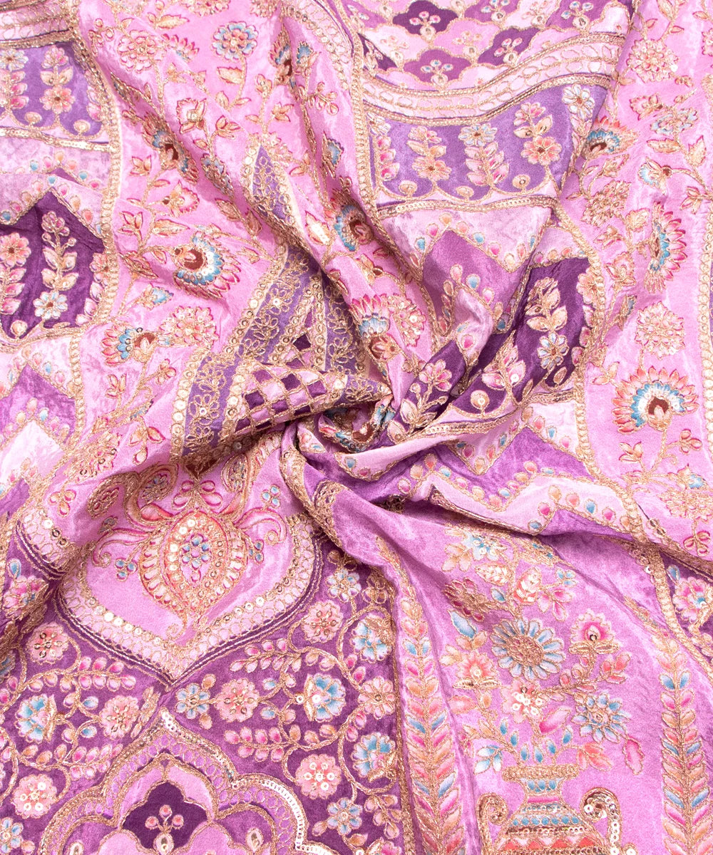 Embroidery Chinon Fabric