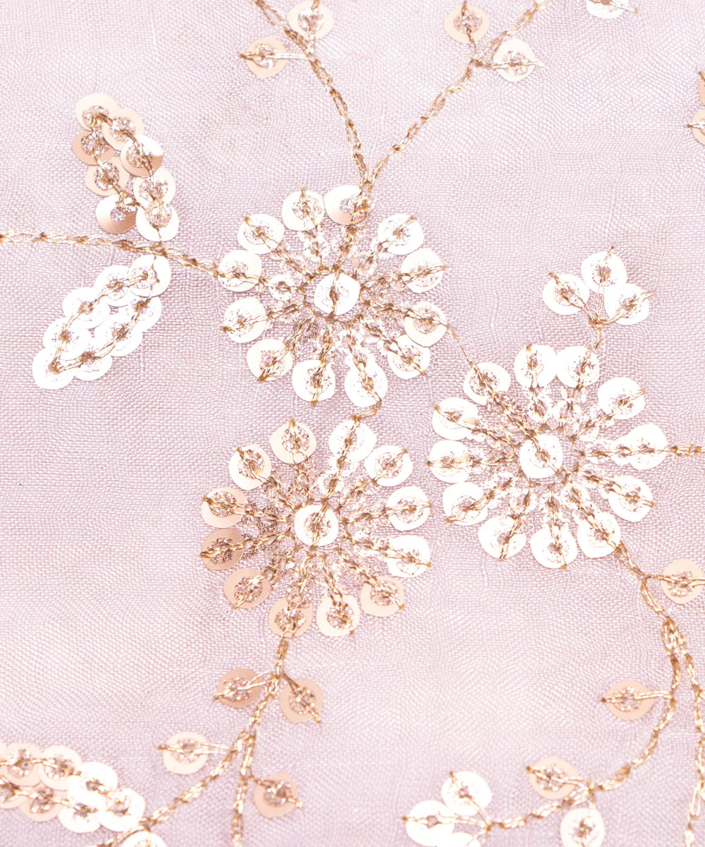 White Embroidery Pure Viscose Uppada Fabric