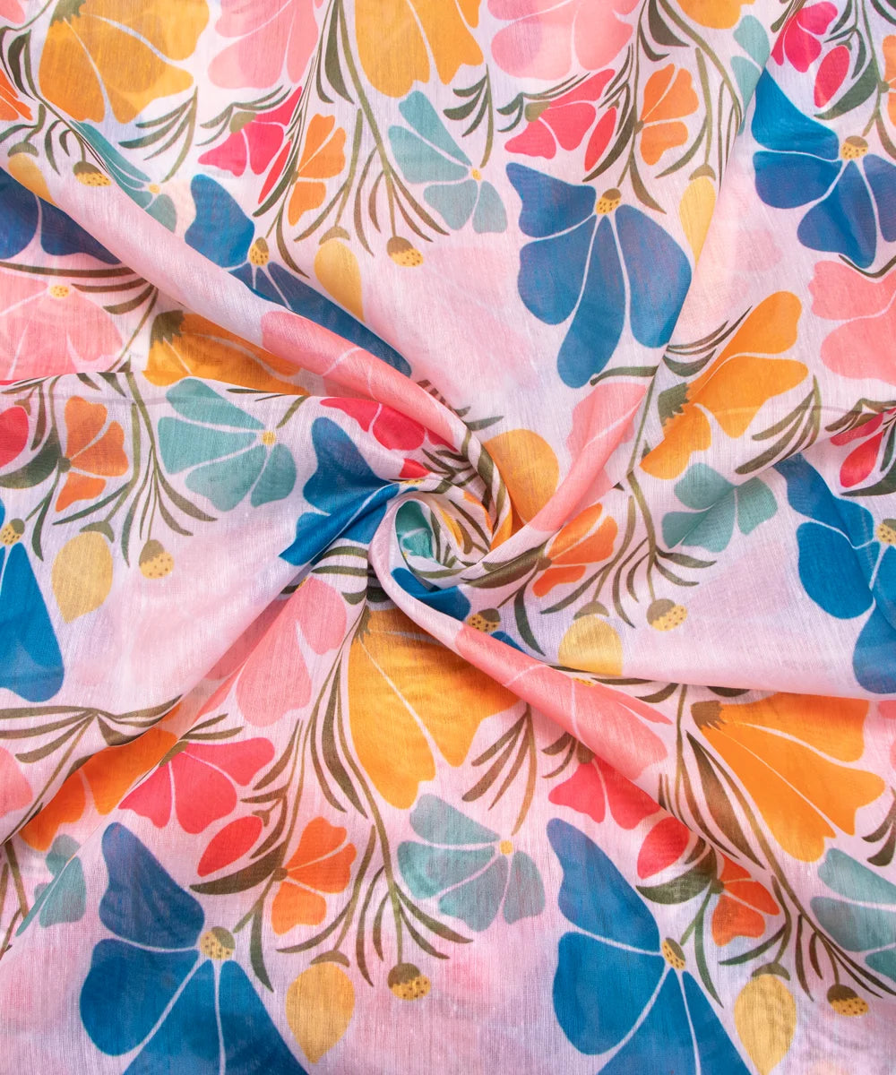 Printed Chanderi Fabric