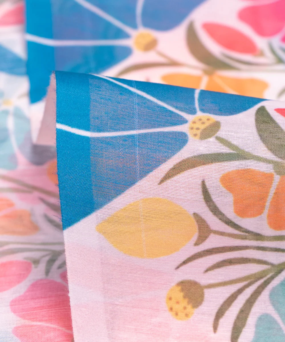 Printed Chanderi Fabric