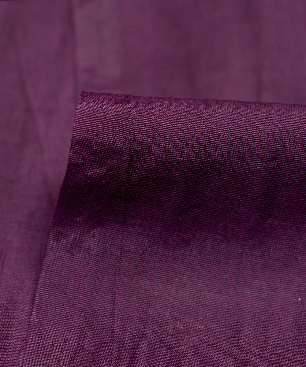 Wine Embroidery Modal Chanderi Fabric