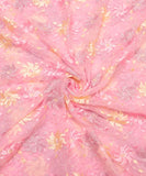 Pastel Pink Embroidery Georgette Fabric