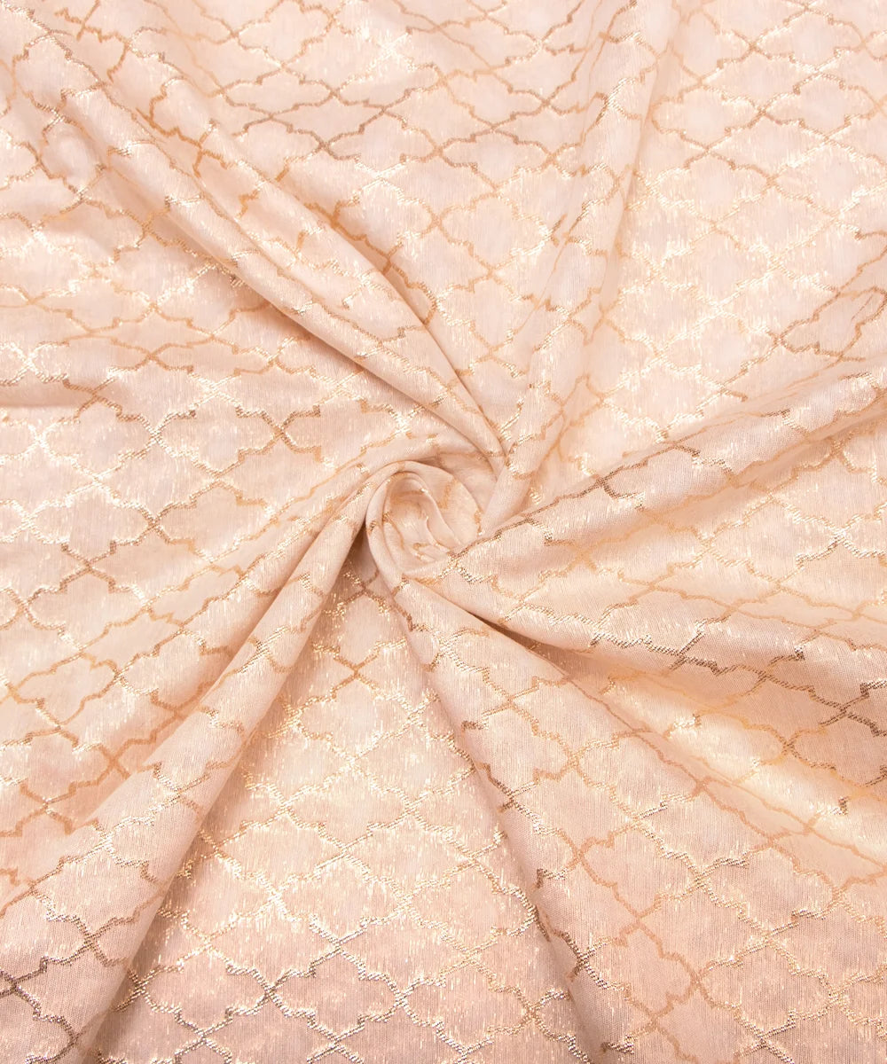 Dyeable Chanderi Jacquard Fabric