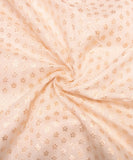 Off White Dyeable Chanderi Jacquard Fabric