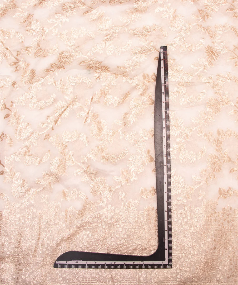 Dyeable Chanderi Jacquard Fabric