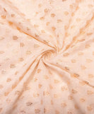 Off White Dyeable Chanderi Jacquard Fabric
