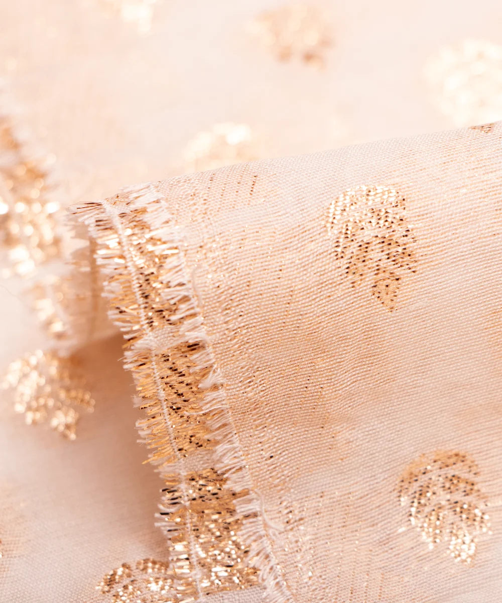 Dyeable Chanderi Jacquard Material