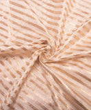 Off White Dyeable Chanderi Jacquard Fabric