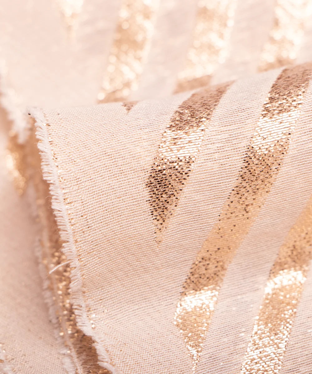 Dyeable Chanderi Jacquard Material